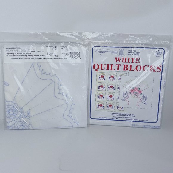VTG White Quilt Blocks - Picture 1 of 5